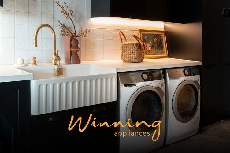 AEG Winning appliances modern monochrome laundry washing machine