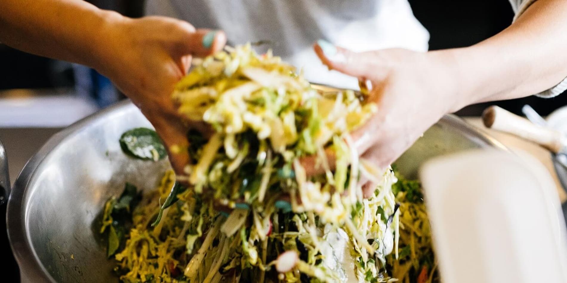 CABBAGE AND ROOT VEGETABLE SALAD WITH TRUFFLE SALAD CREAM